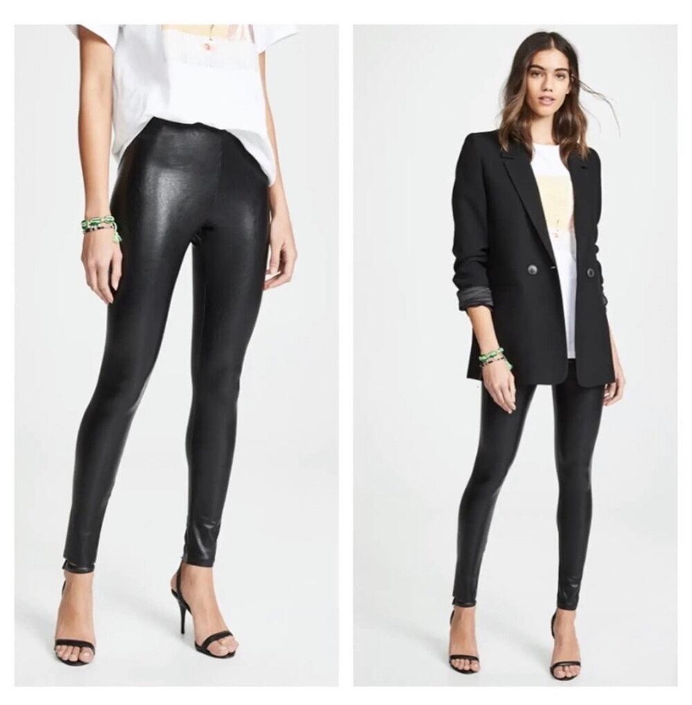 Commando Perfect Control Faux Leather Legging in Black Small
